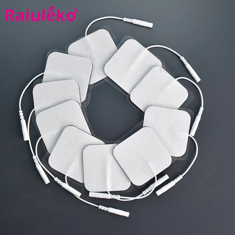 10/20pcs Self High Quality Nerve Stimulator Silicone Gel Electrode Pads Tens Electrodes Digital Therapy Machine Massage 2mm Plug