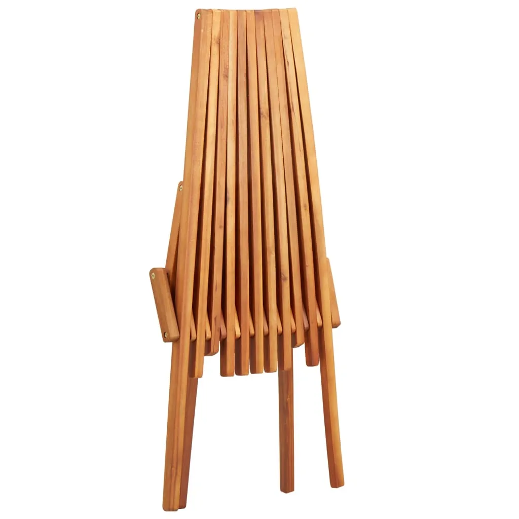 1/2x Solid Acacia Wood Folding Outdoor Lounge Chairs Deck Chair Seat