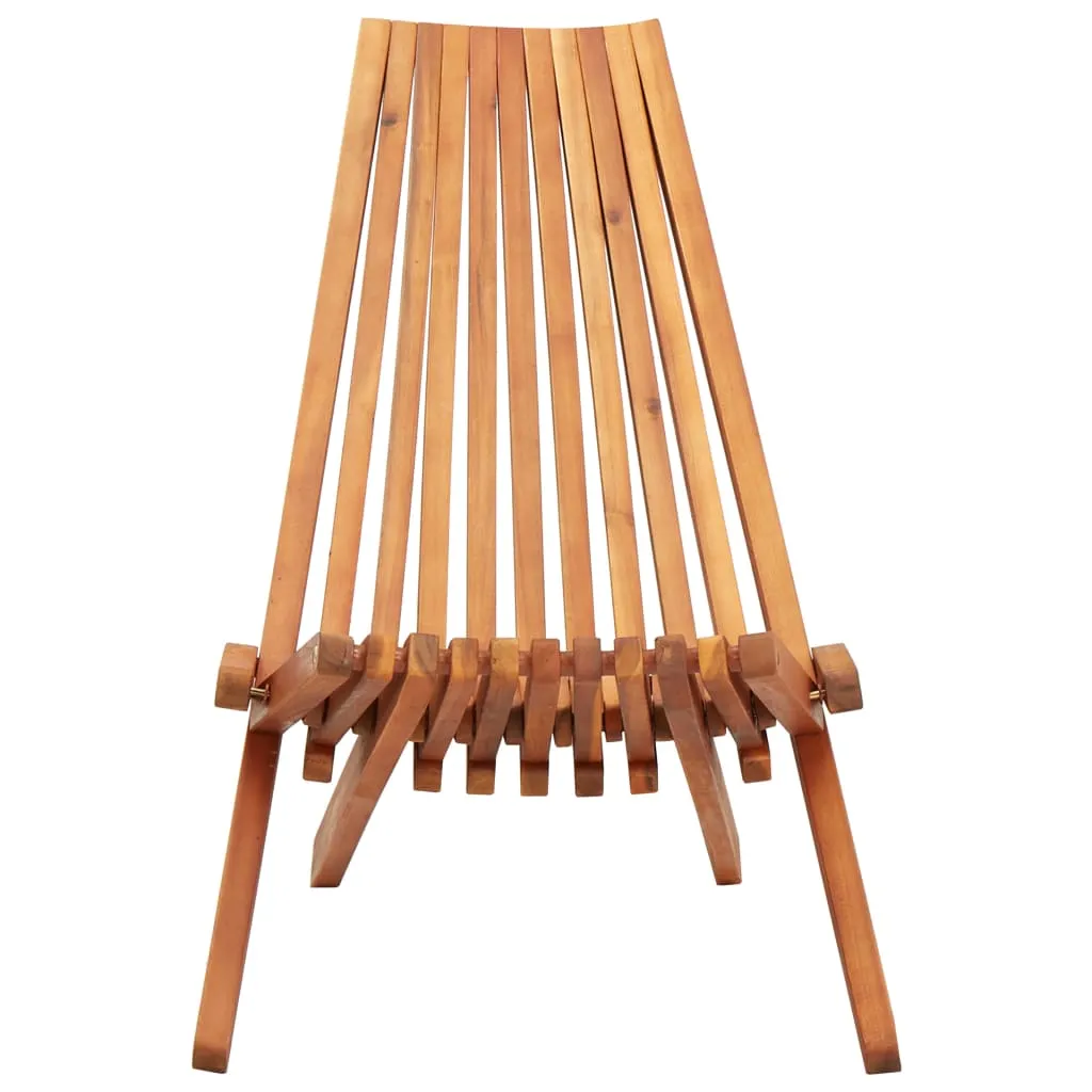 1/2x Solid Acacia Wood Folding Outdoor Lounge Chairs Deck Chair Seat