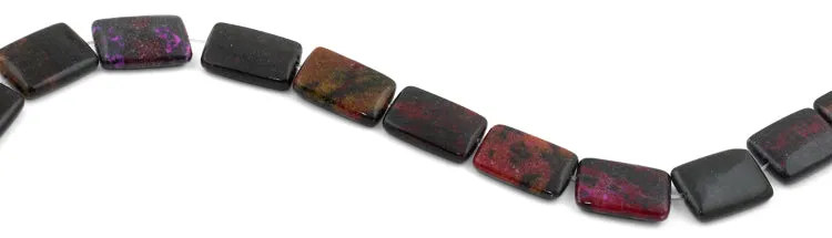 18x25mm Red Turtle Jasper Rectangular Beads