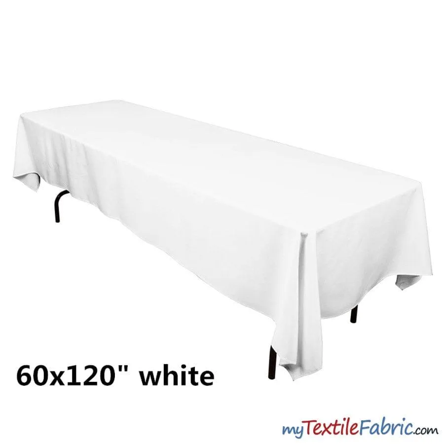 60" x 120" Banquet Polyester Tablecloth | Sold By Piece or Wholesale Box |