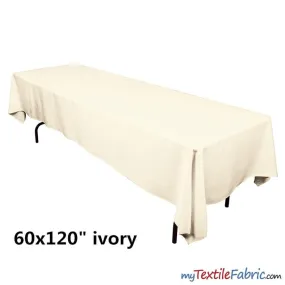 60" x 120" Banquet Polyester Tablecloth | Sold By Piece or Wholesale Box |