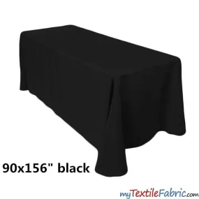 90" x 156" Polyester 8ft Tablecloth | 8ft Table Drape | Sold by Piece or Wholesale Box |