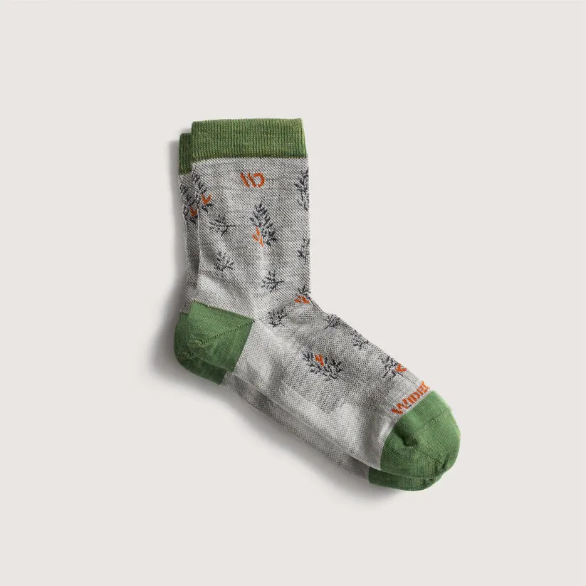 9503 Foliage Lightweight Micro Crew Sock by Wide Open Socks