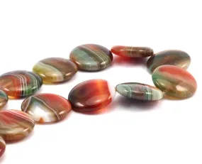 Agate 30mm Coin Gemstone Beads-full Strand 15.5 Inches T009