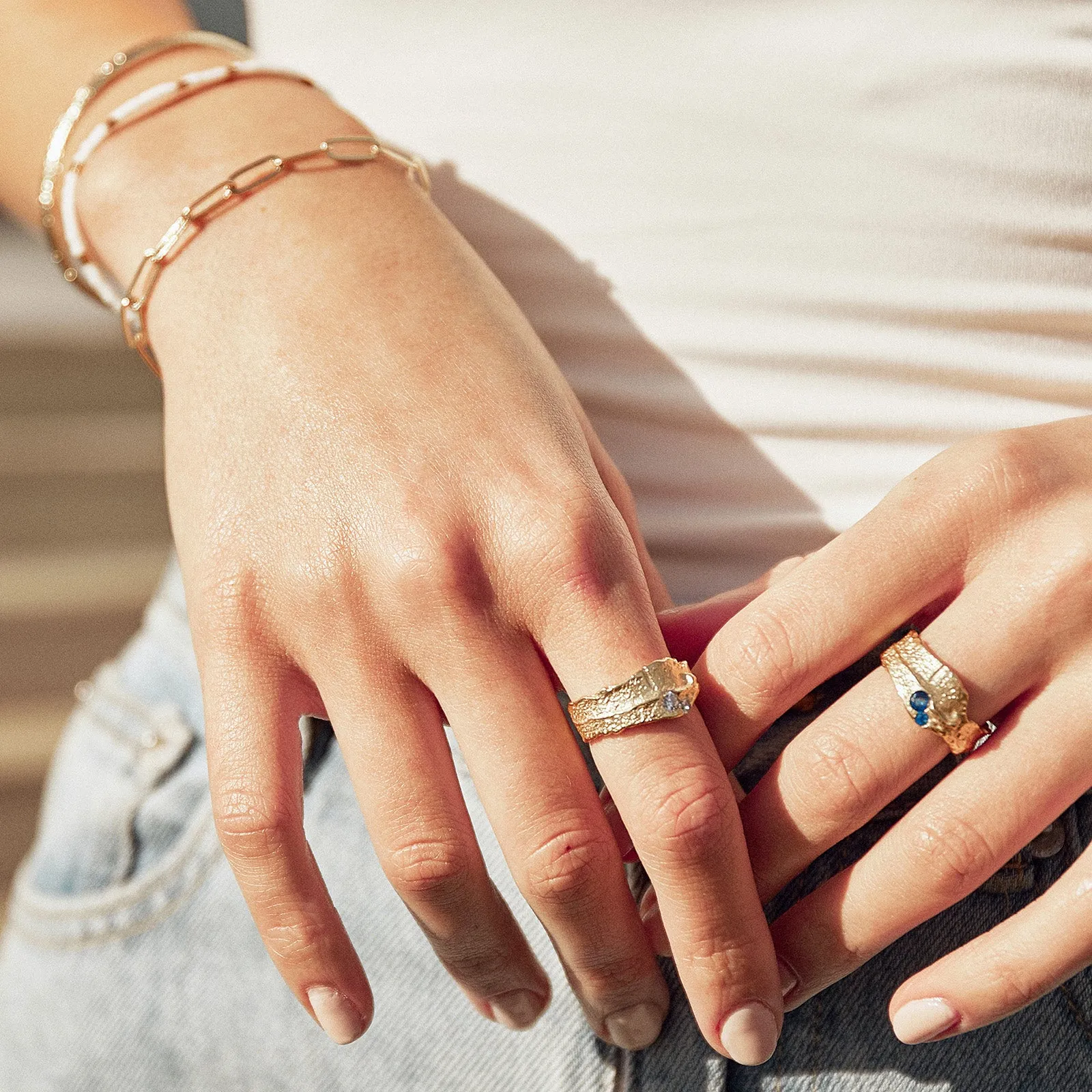 Anya Gold Ring - Clear Quartz