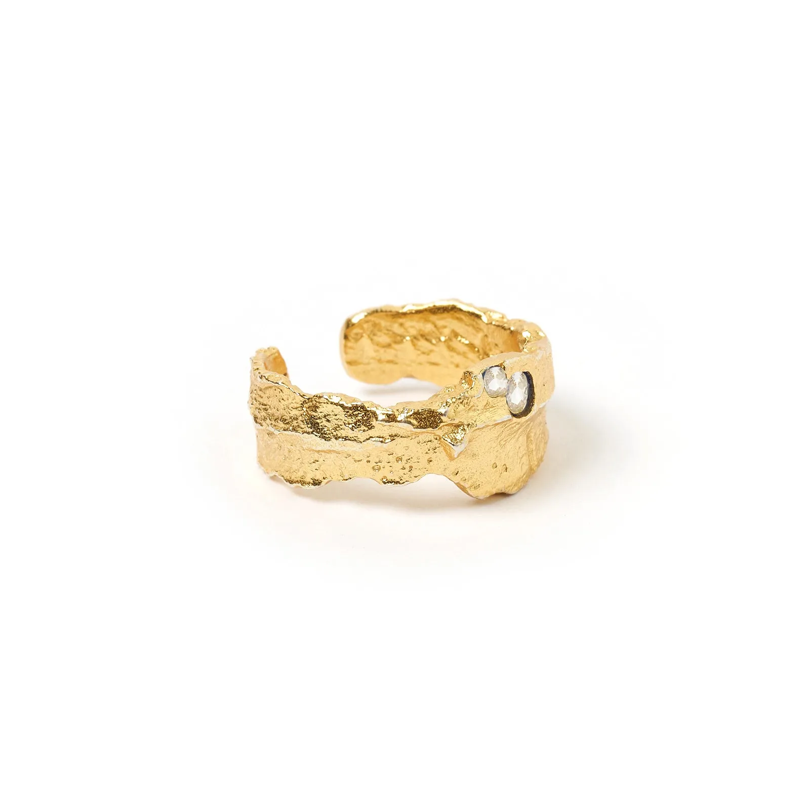 Anya Gold Ring - Clear Quartz