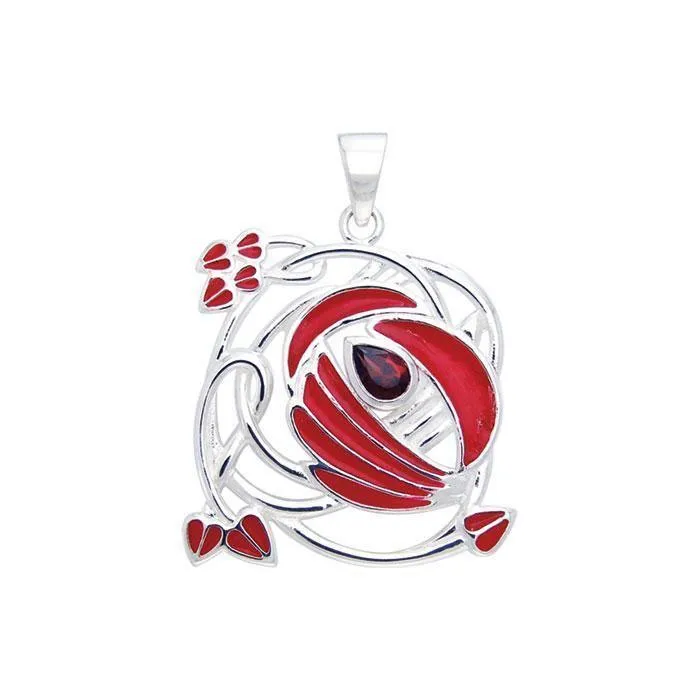 Art Nouveau Swirl Silver Pendant TPD1032