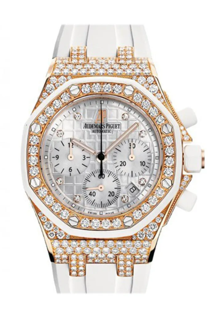 Audemars Piguet Royal Oak Offshore Diamond Chronograph Rose Gold Ladies Watch 26092OK.ZZ.D010CA.01