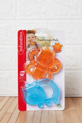 Baby Orange And Blue Water Teether Set (Pack of 2)