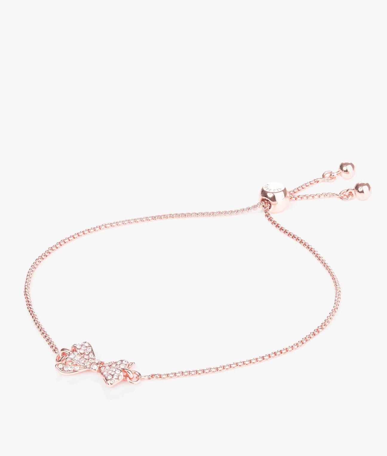 Barset Crystal Bow Adjustable Rose Gold