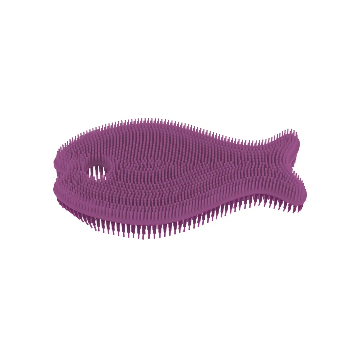 Bathin' Smart Silicone Bath Scrub- Fish Purple/Lavender