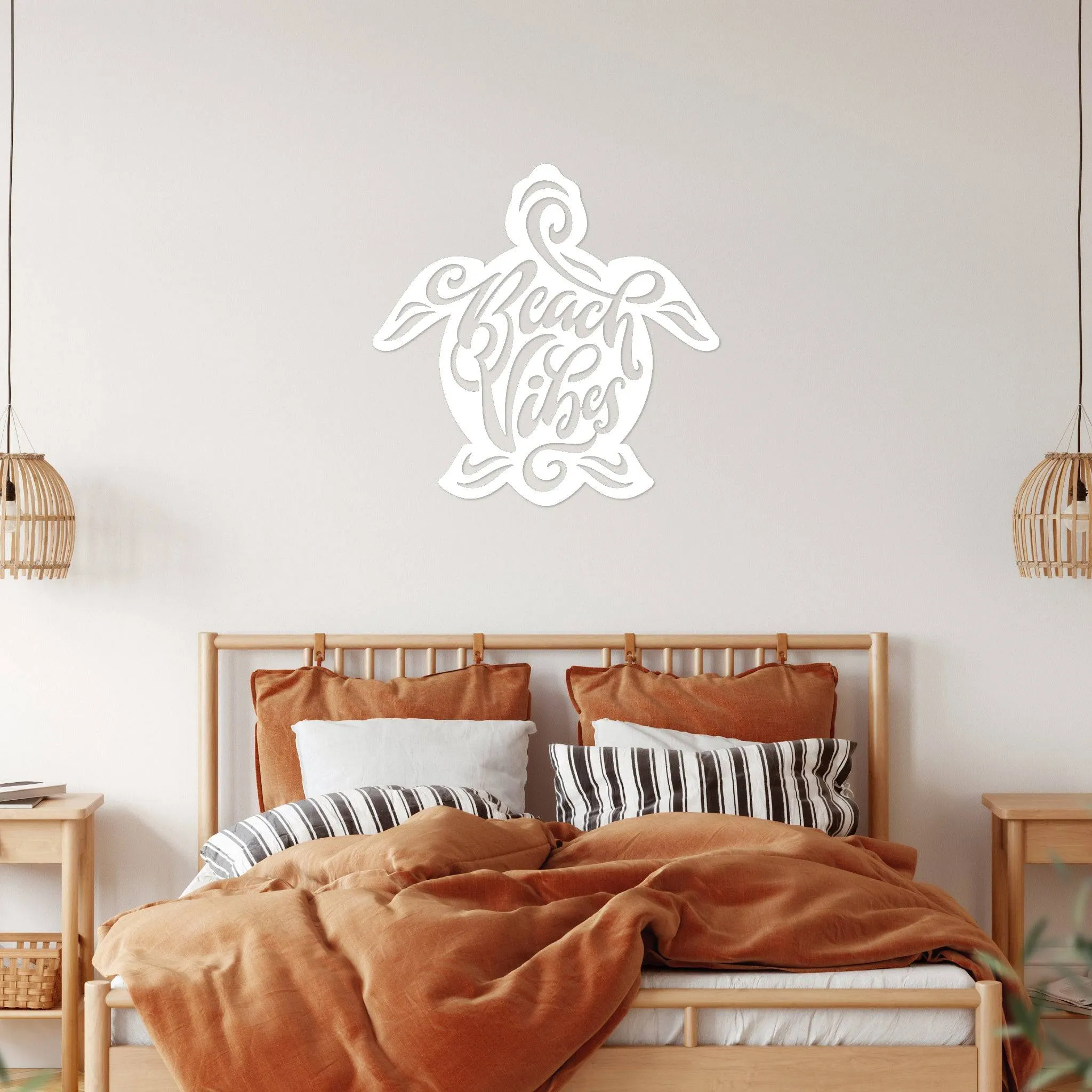 Beach Vibes Turtle - Metal Wall Art