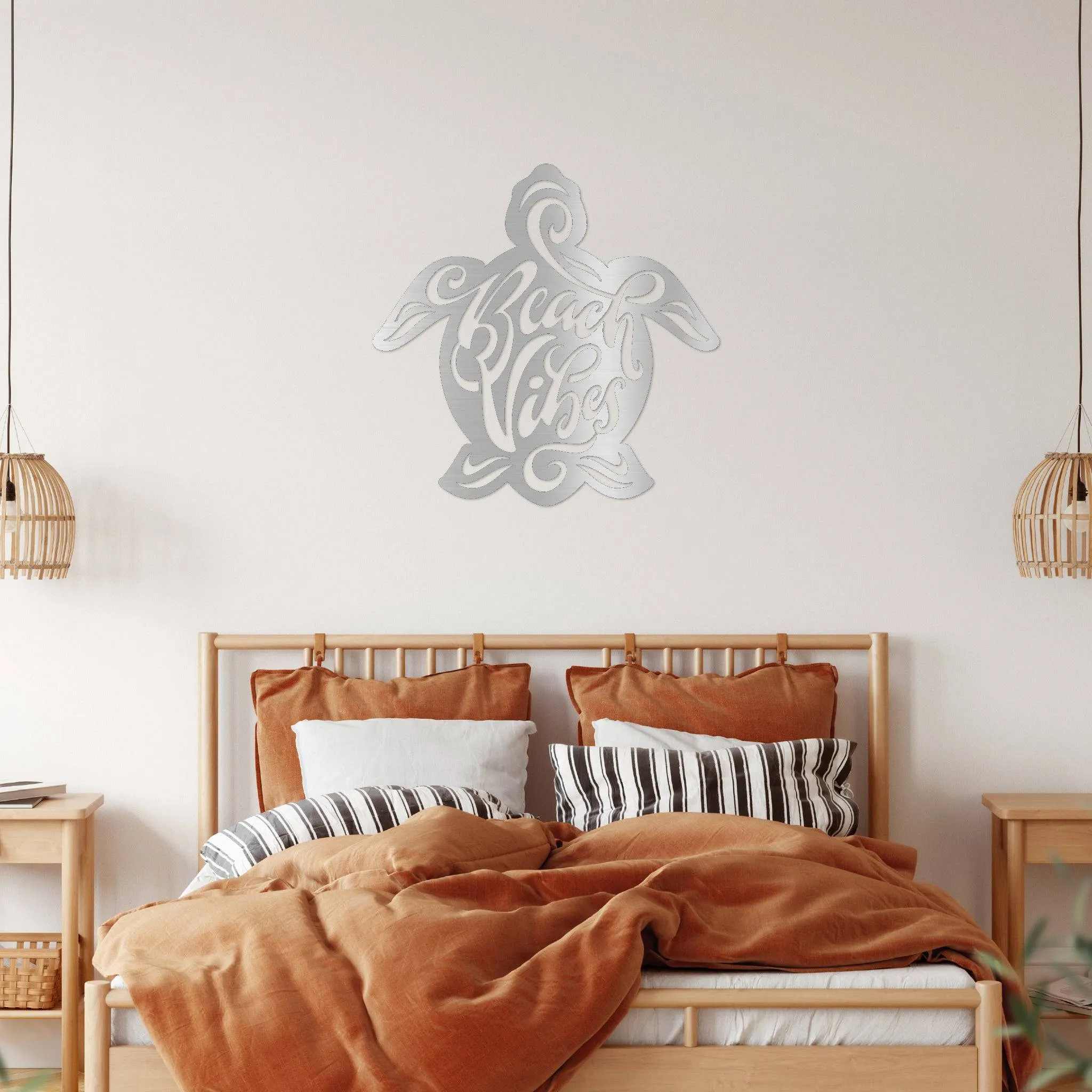 Beach Vibes Turtle - Metal Wall Art