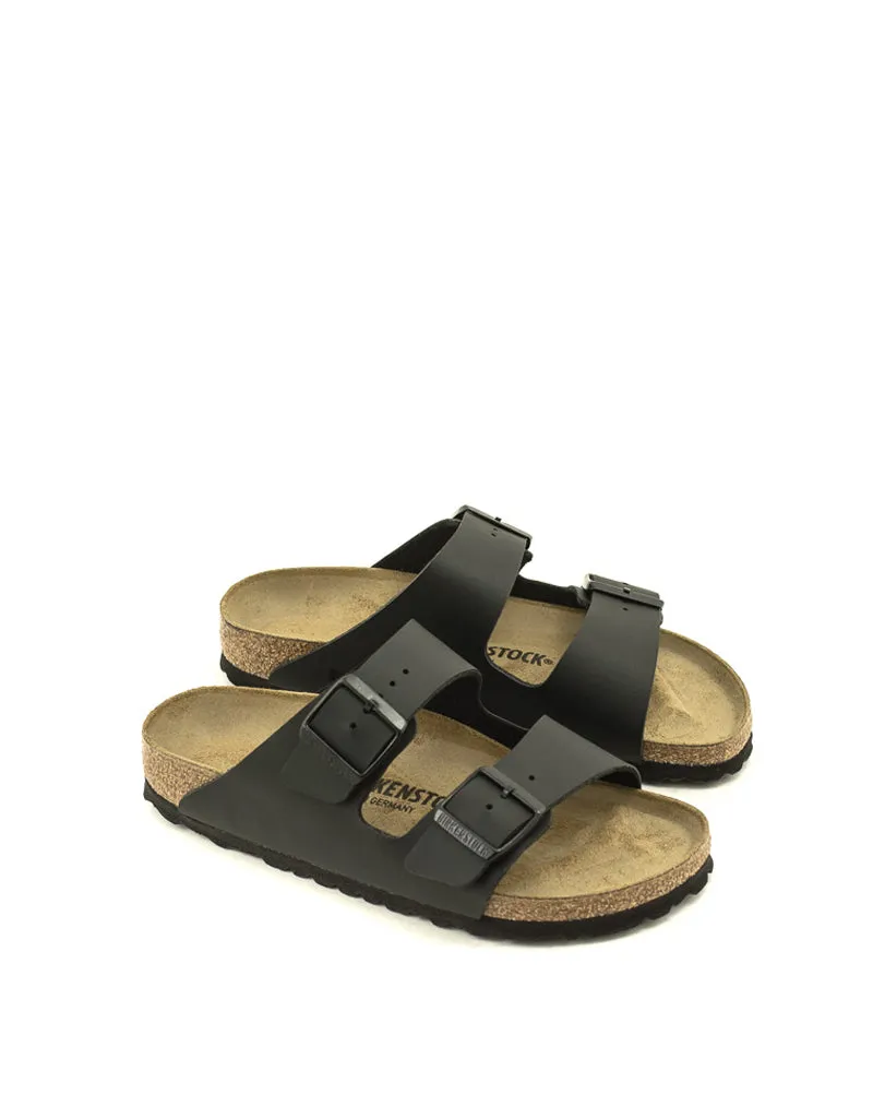 Birkenstock — Arizona Birko Flor - Black Narrow Width