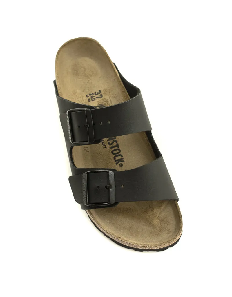 Birkenstock — Arizona Birko Flor - Black Narrow Width