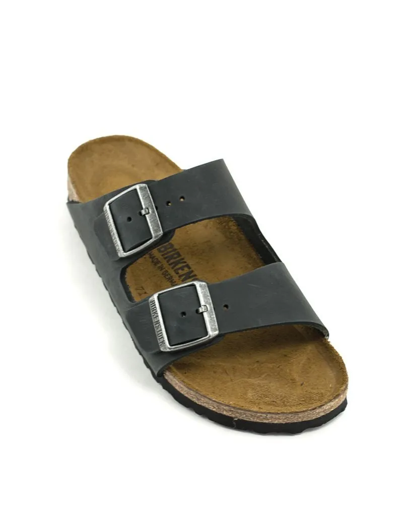 Birkenstock — Arizona Natural Leather - Black Narrow Width