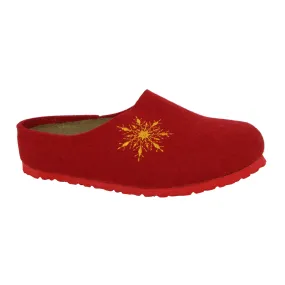 Birkenstock Kids' Kaprun Wool Felt Shoes Snow Stars Red 32 N