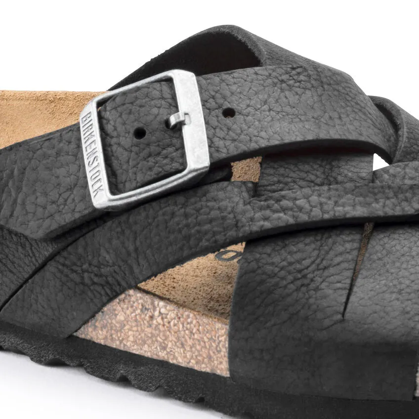 BIRKENSTOCK UNISEX Lugano Oiled Leather (Camberra Old Black - Regular Fit)