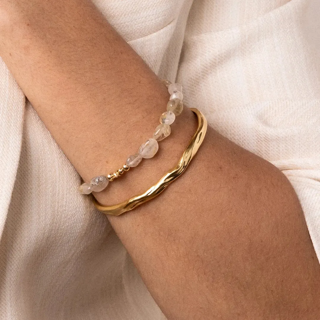 Bronte Golden Quartz Stone Bracelet