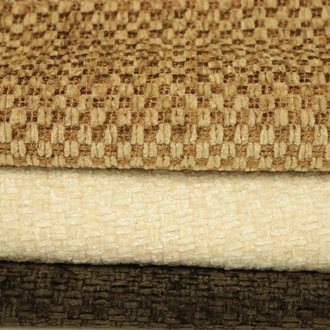 BRUSSELS - HIGH-QUALITY CHENILLE BASKET PATTERN UPHOLSTERY FABRIC BY THE YARD