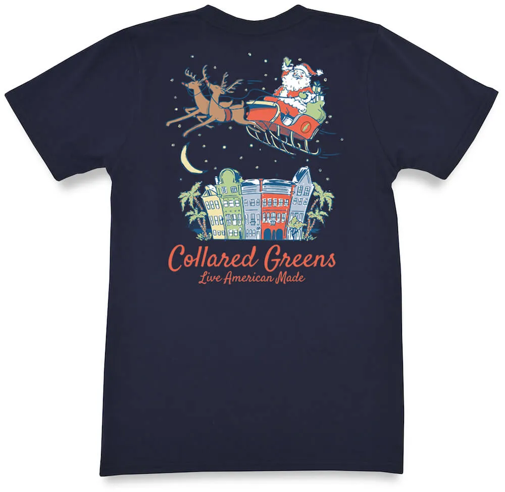 Charleston Christmas: Short Sleeve T-Shirt - Navy