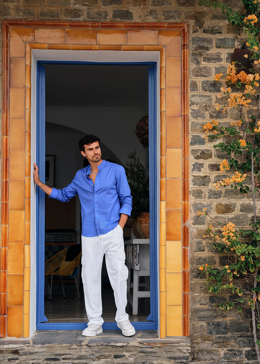 Cobalt Blue Cotton Shirt