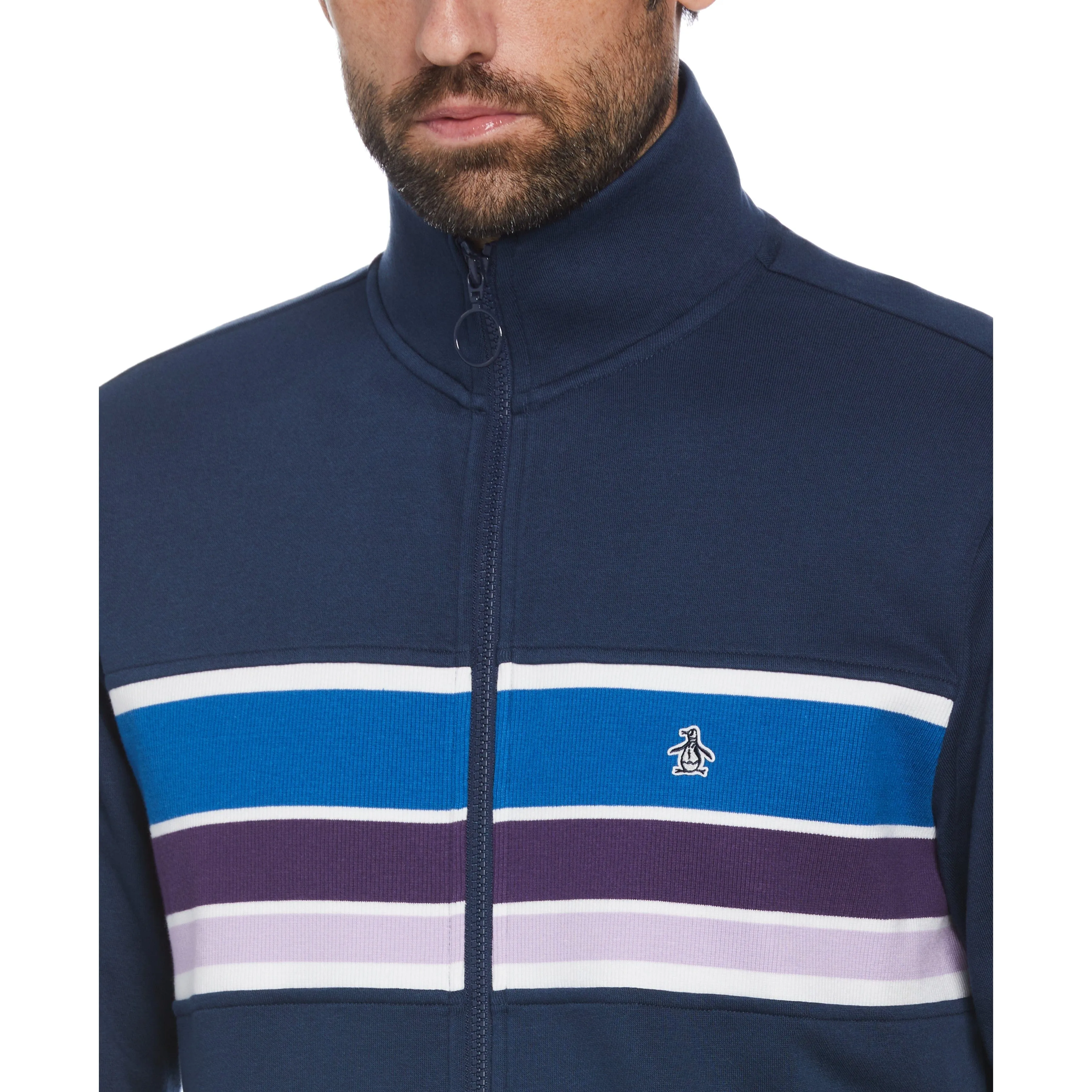 Color Block Stripe Track Jacket