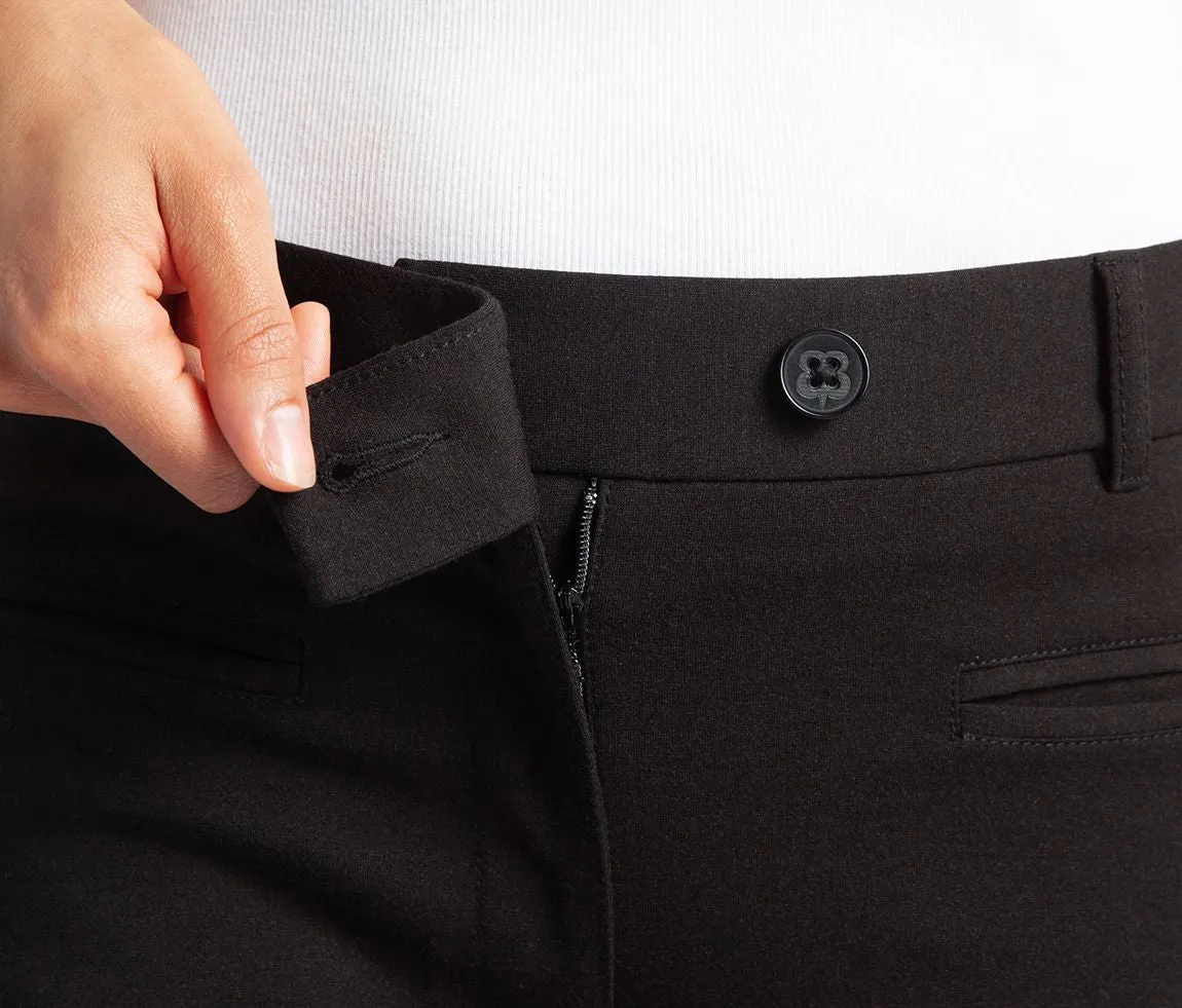 Crop | Lite Dress Pant Yoga Pants (Black)