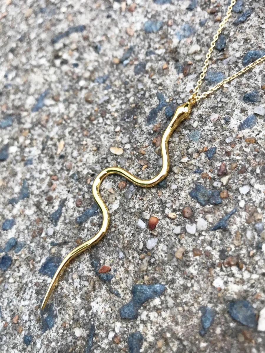 CZ Eye Snake Necklace