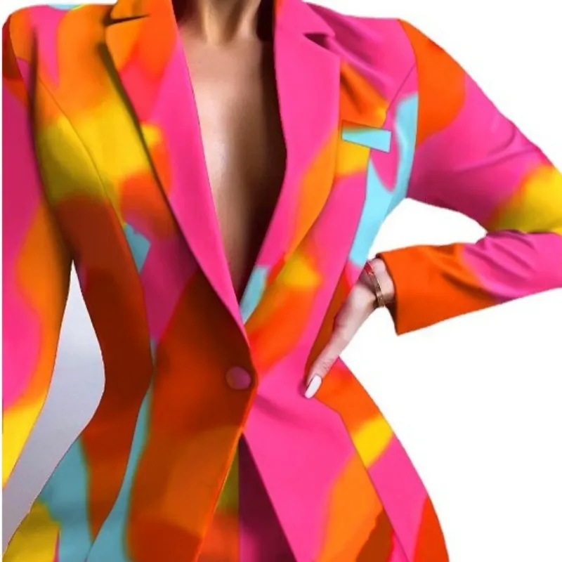 DressBetty - Colorful Long Sleeve Blazer