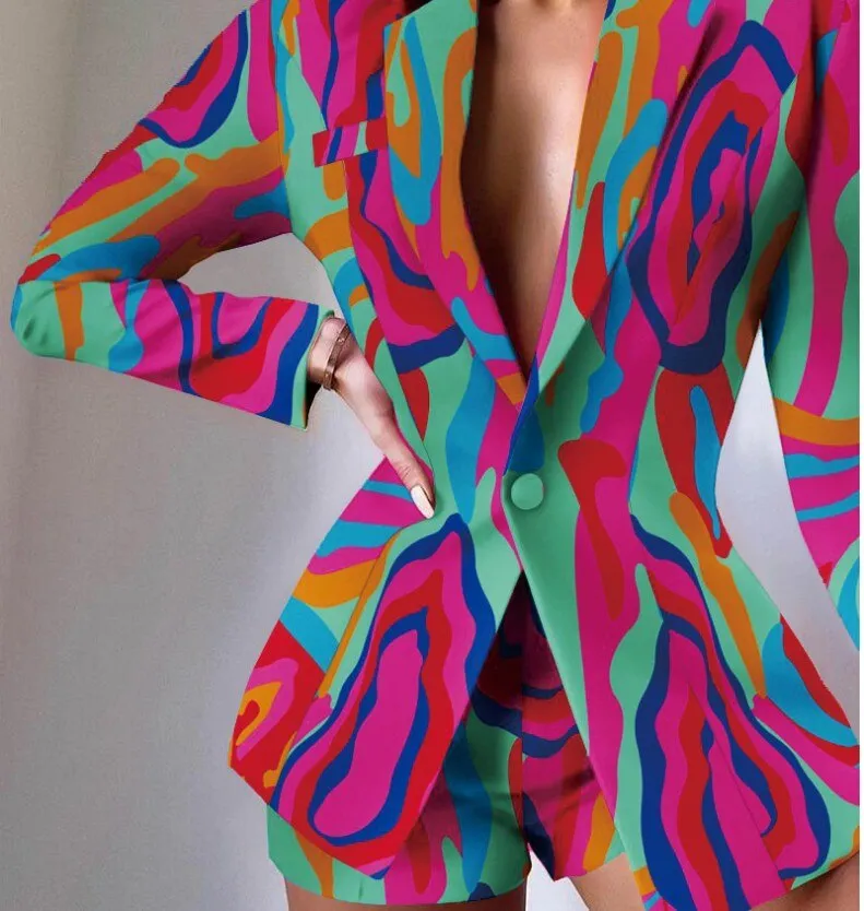 DressBetty - Colorful Long Sleeve Blazer