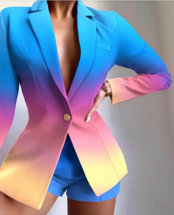 DressBetty - Colorful Long Sleeve Blazer