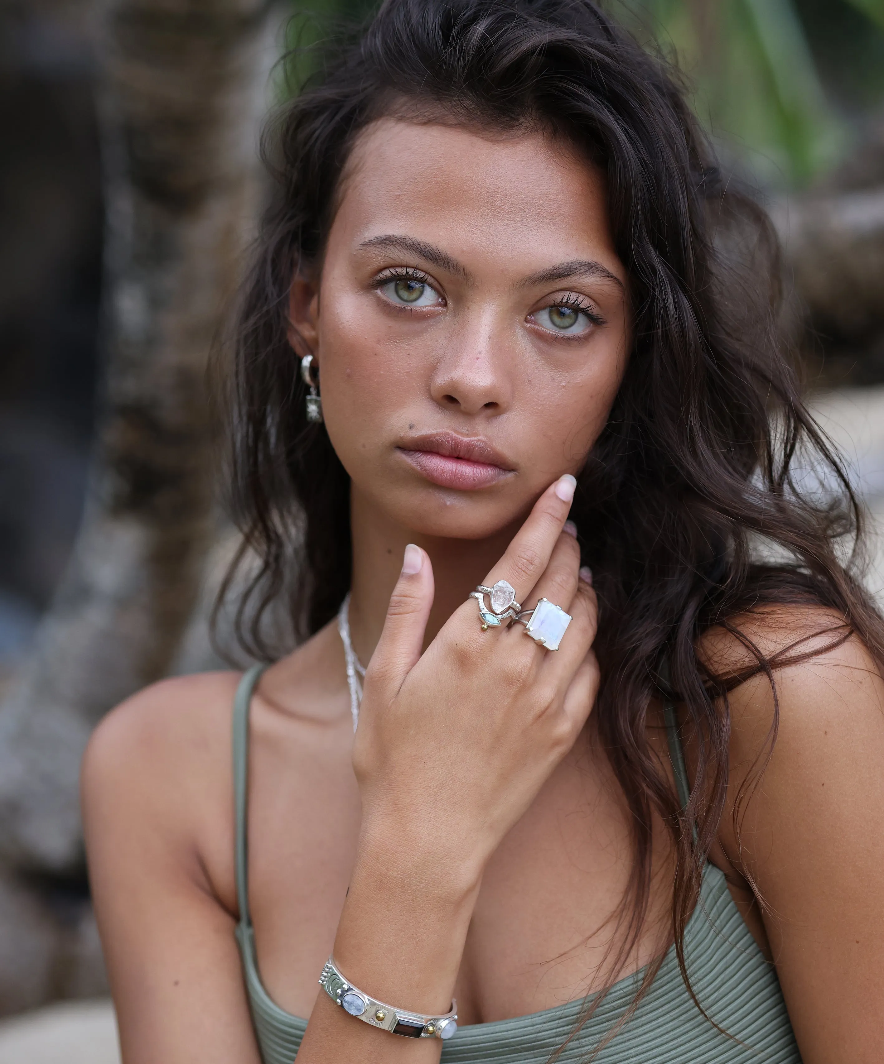 Etheria Moonstone Silver Ring