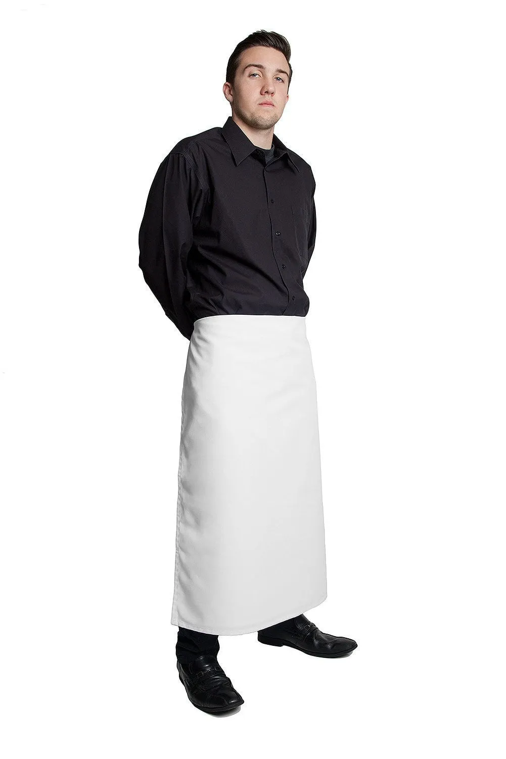 Fiumara Apparel White 4-Way Waist Apron 32"L by 30"W