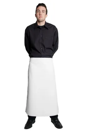 Fiumara Apparel White 4-Way Waist Apron 32"L by 30"W