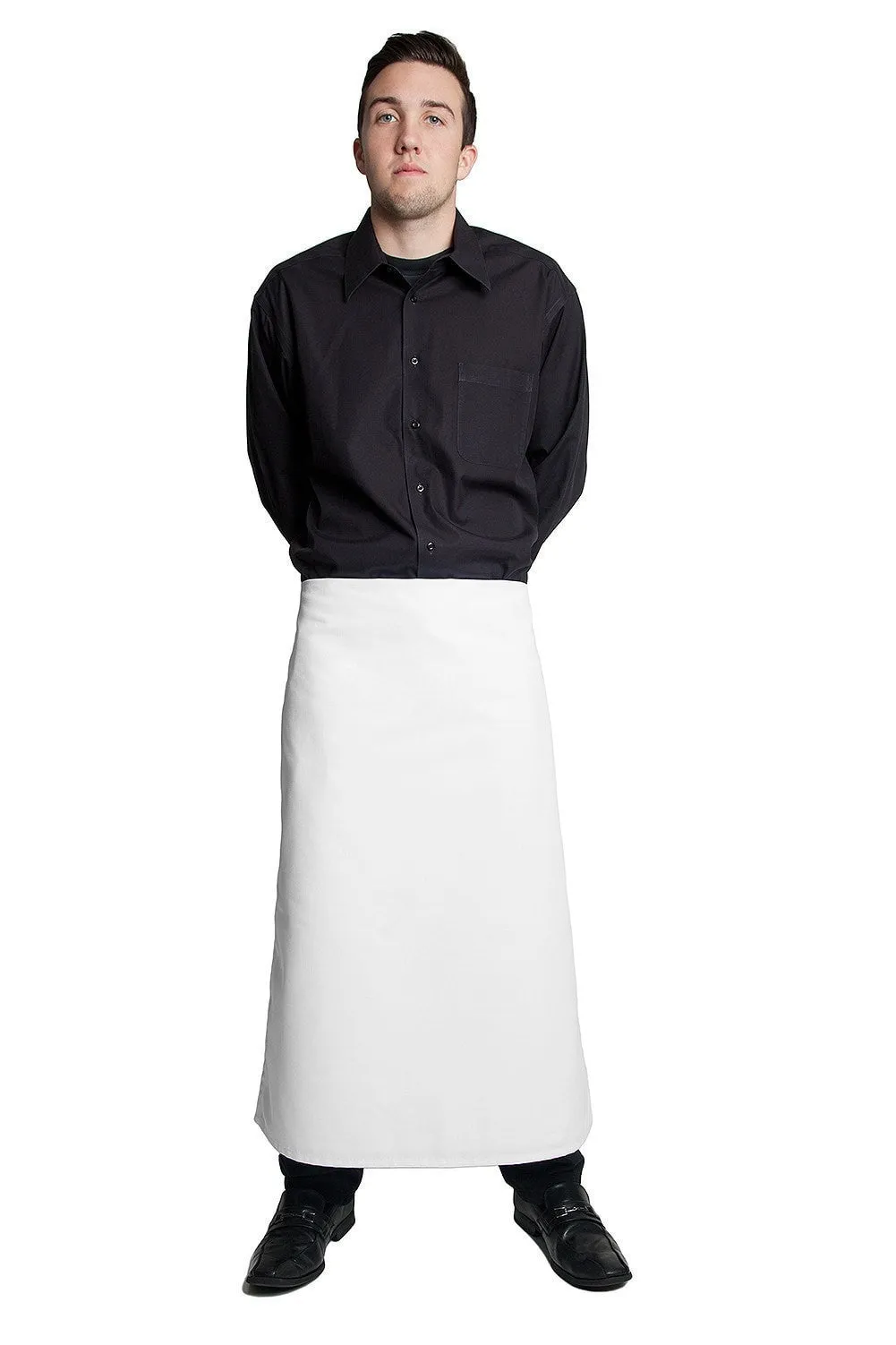 Fiumara Apparel White 4-Way Waist Apron 32"L by 30"W