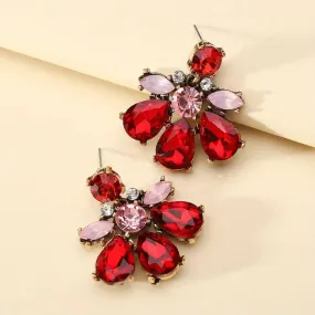 Gemstone Earring Red