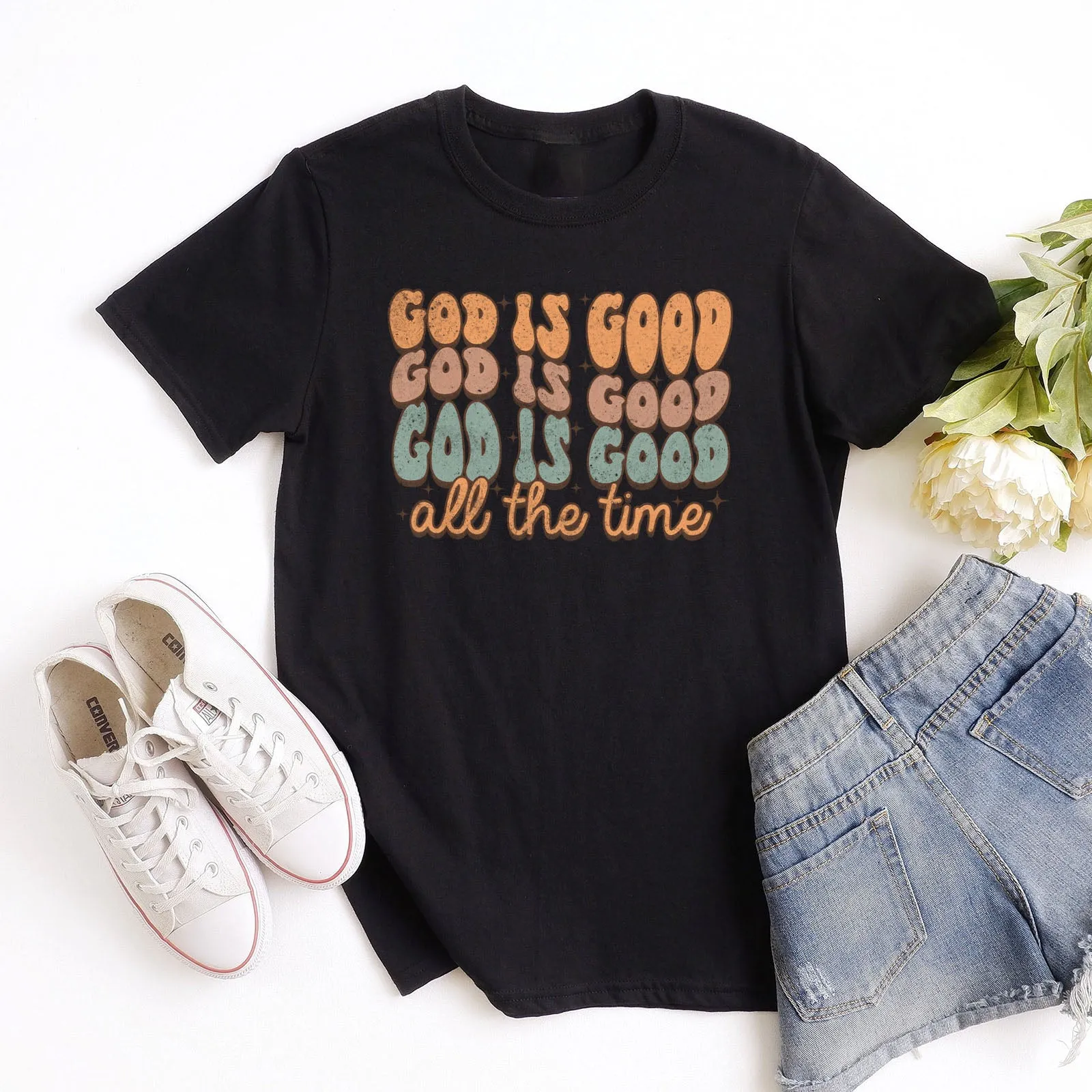 God Is Good All The Time Fall Tee