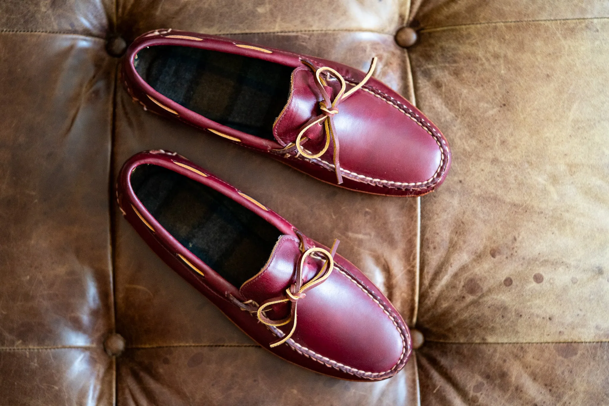 Harrington Slipper - Burgundy