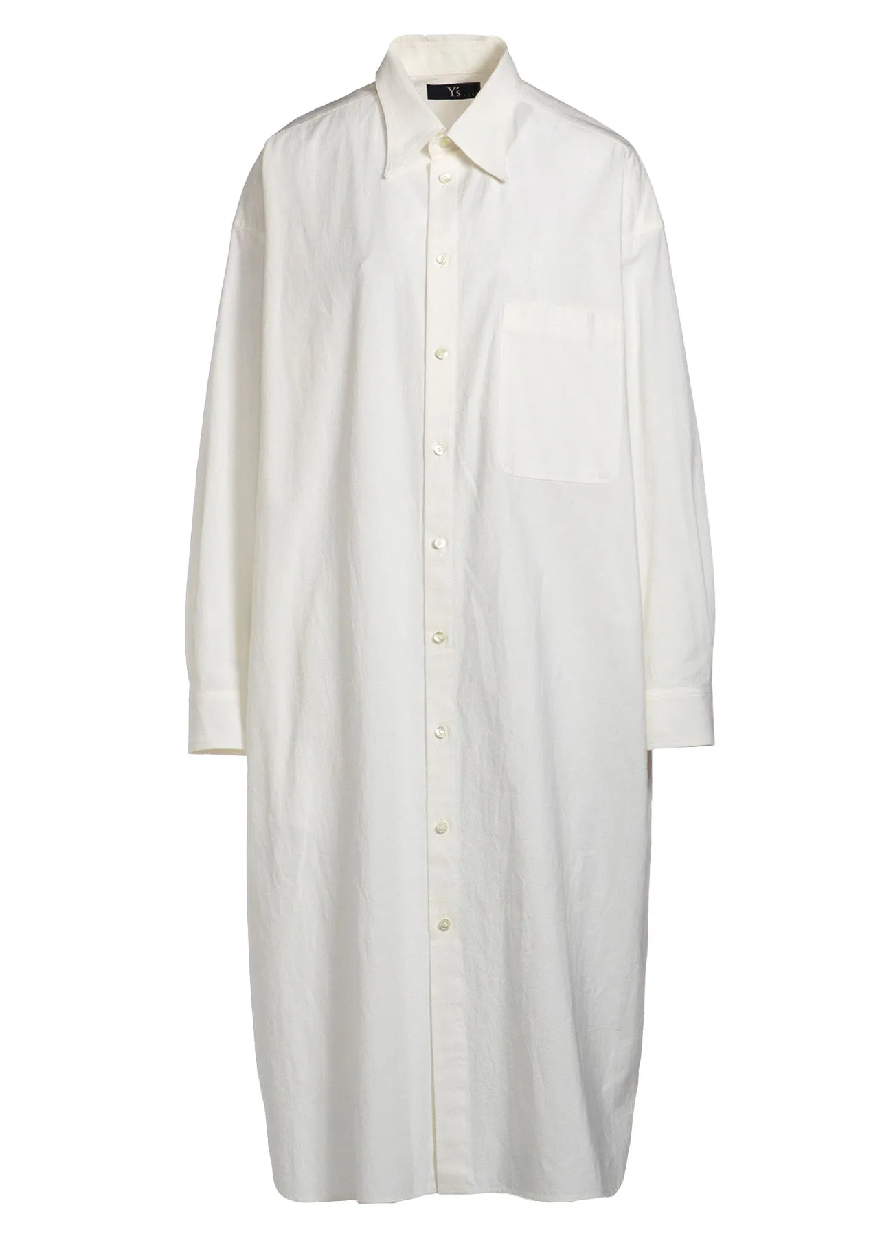 HIGH TWISTED COTTON LONG SHIRT