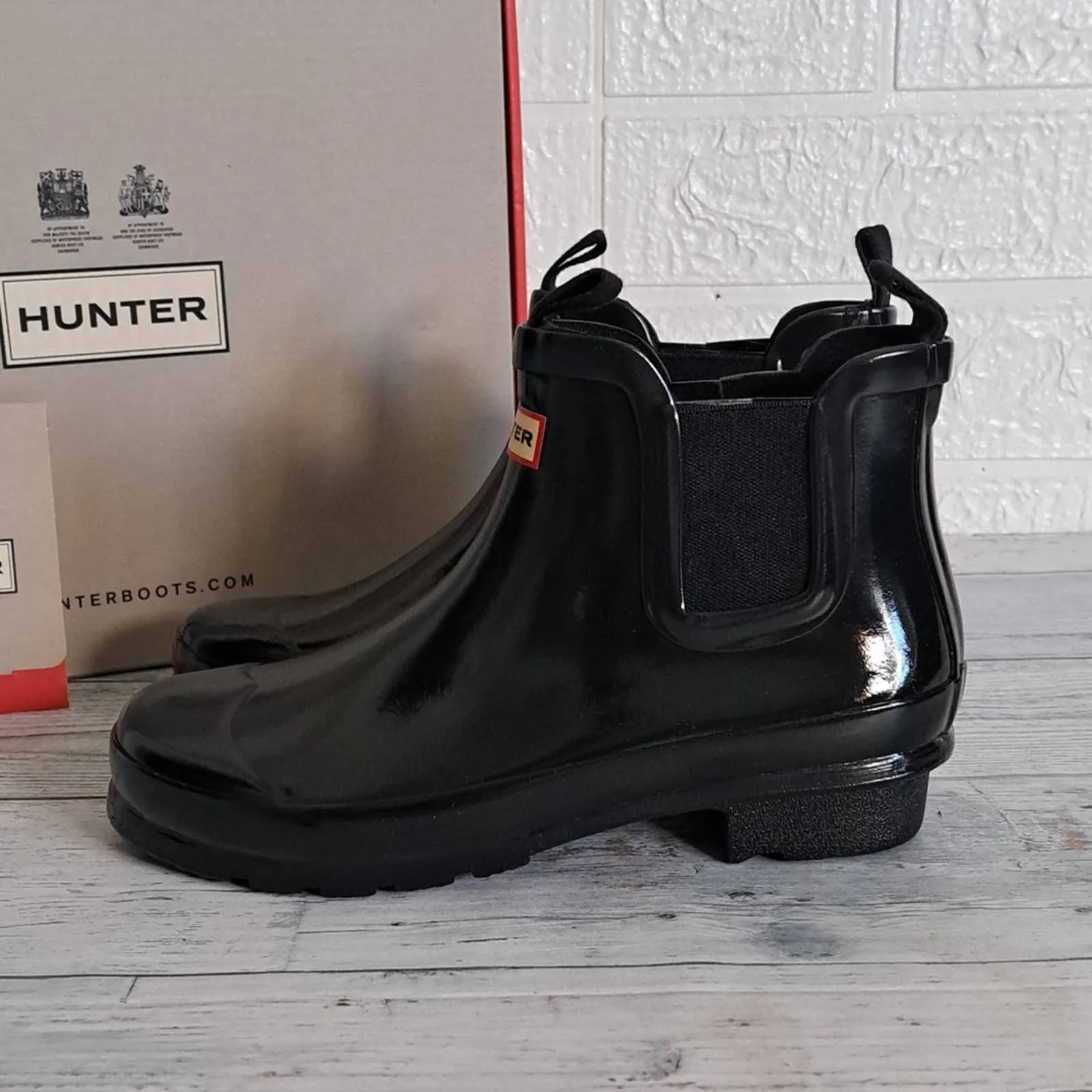 Hunter Big Kids Original Gloss Chelsea Boots Boy Girl