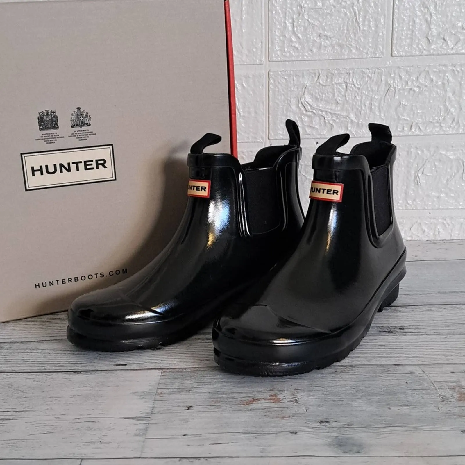 Hunter Big Kids Original Gloss Chelsea Boots Boy Girl