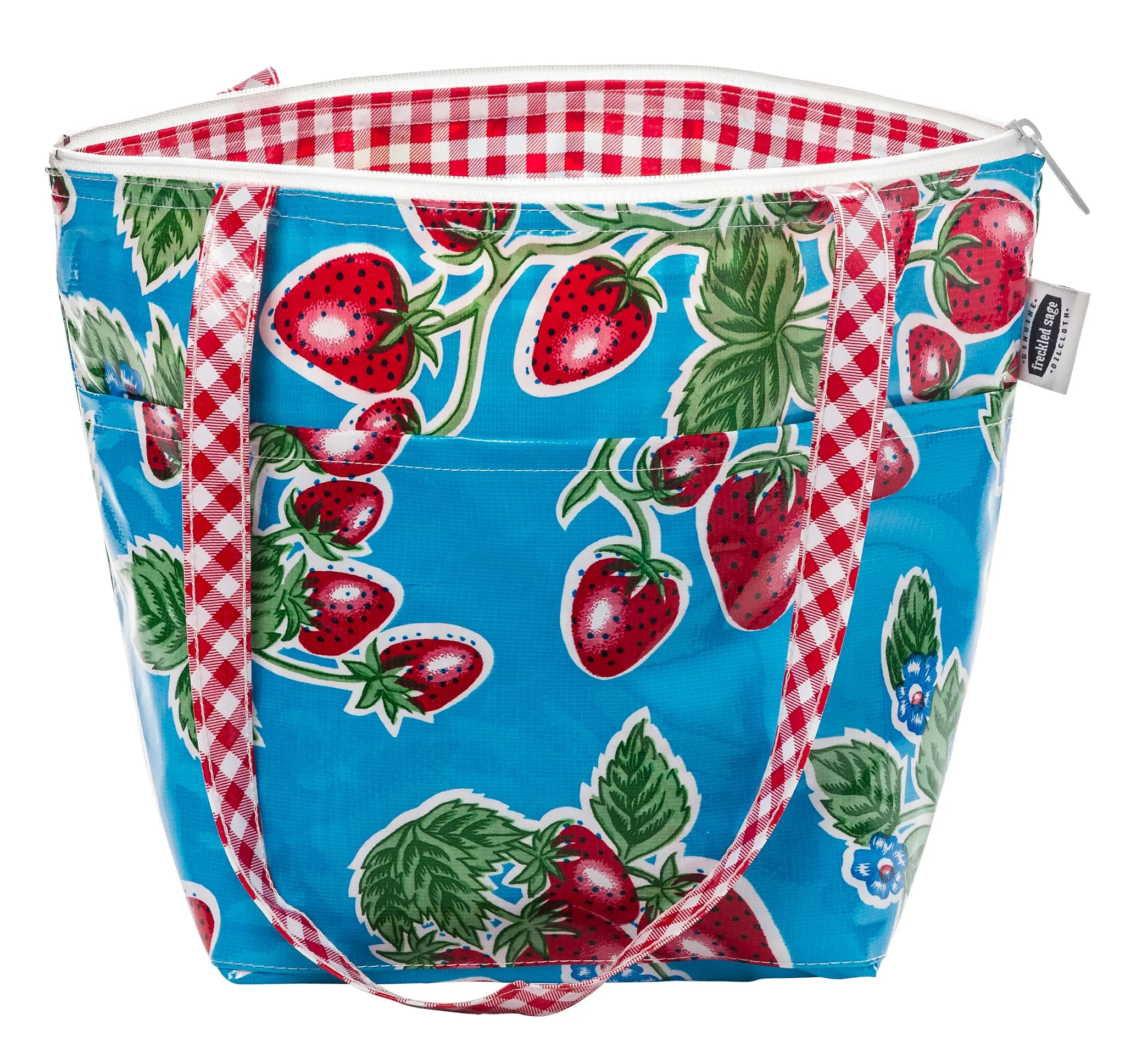 Insulated Thermal Lunch Bag Strawberry Blue