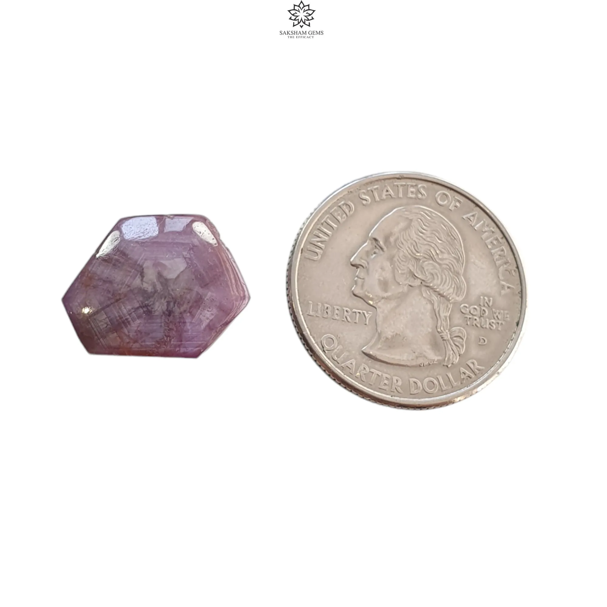 Johnson Star Trapiche Ruby Gemstone Cabochon : 15.60cts Natural Untreated Unheated 6Ray Star Ruby Hexagon Shape 16.5*14mm