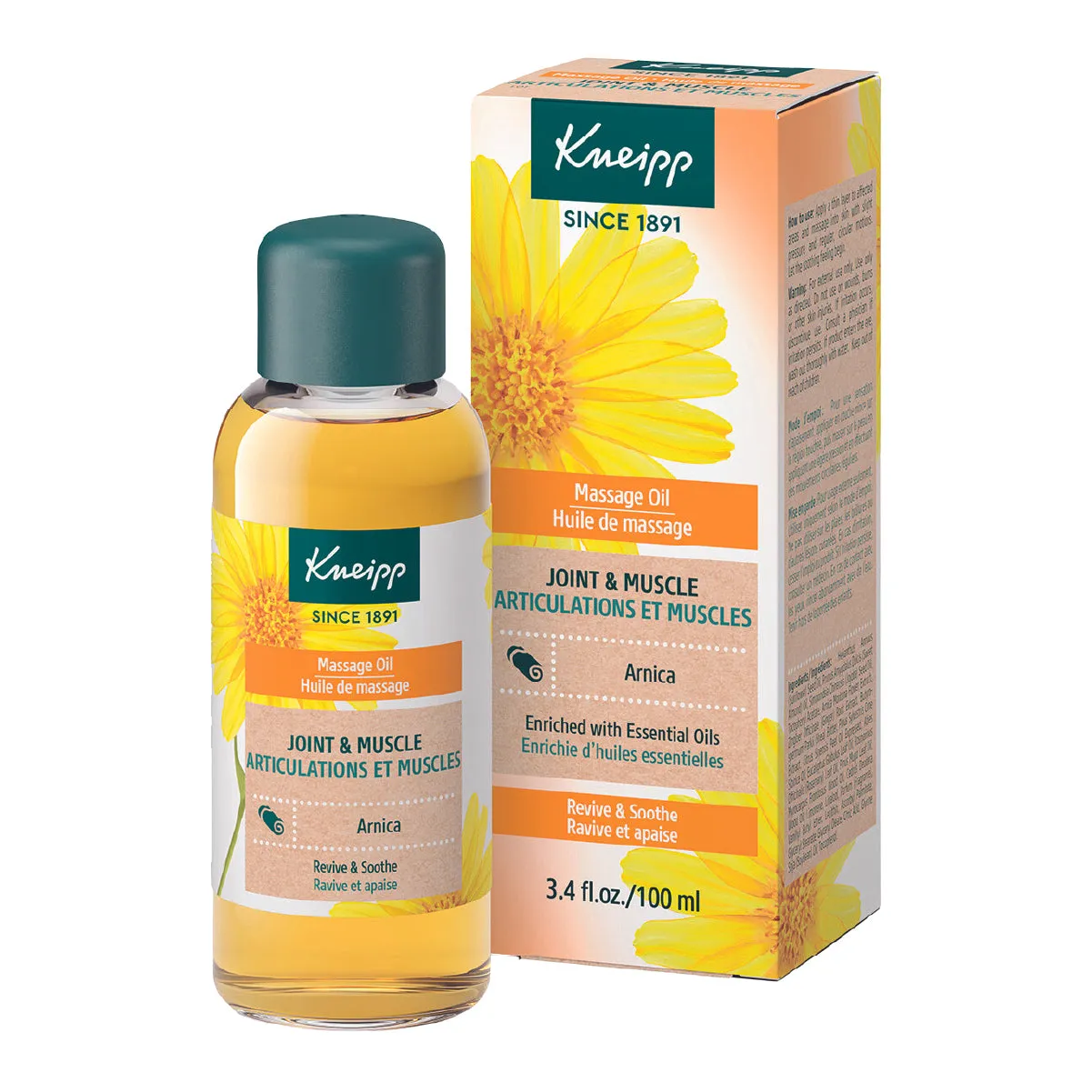 Kneipp Massage Oil, Joint & Muscle Arnica, 3.38 fl oz