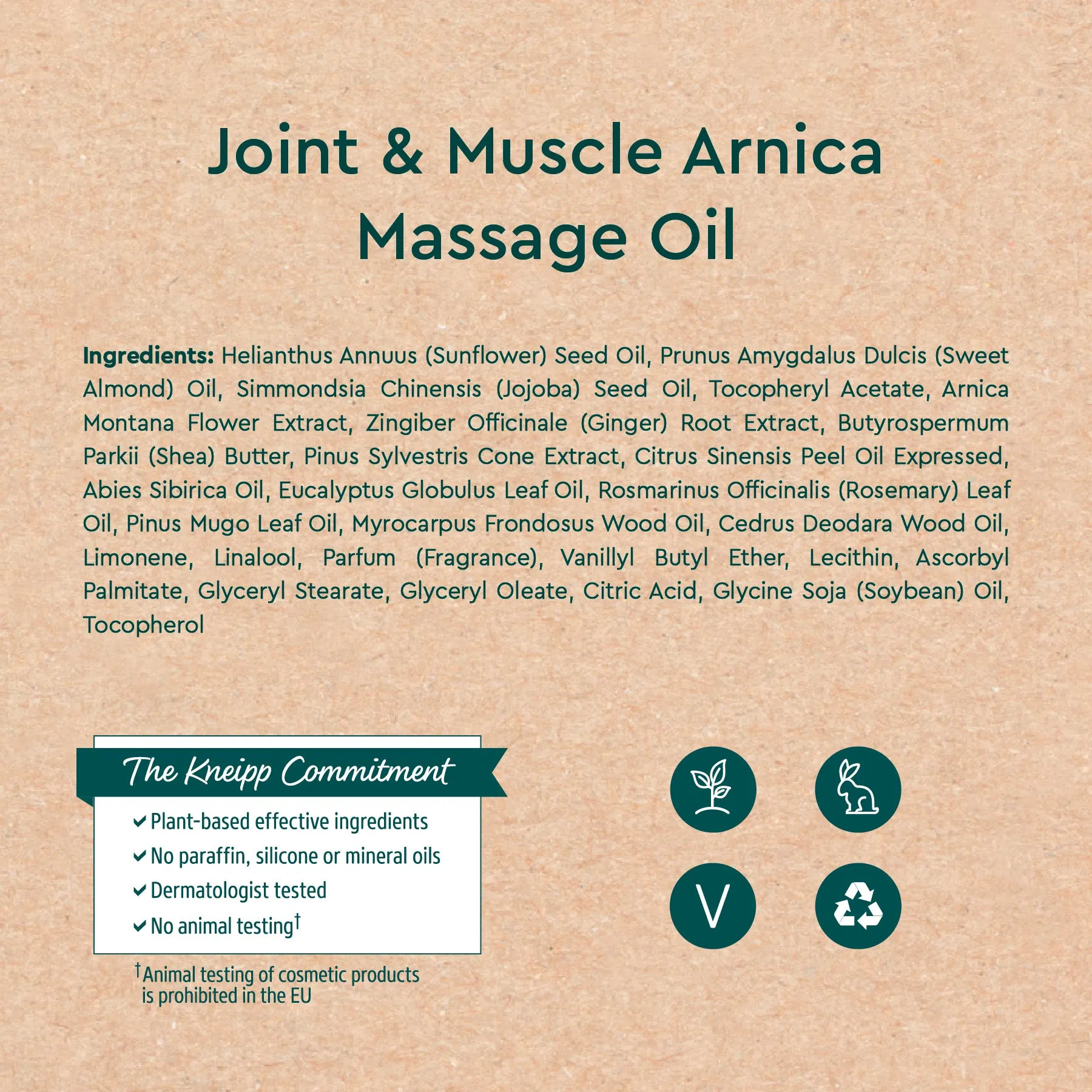 Kneipp Massage Oil, Joint & Muscle Arnica, 3.38 fl oz