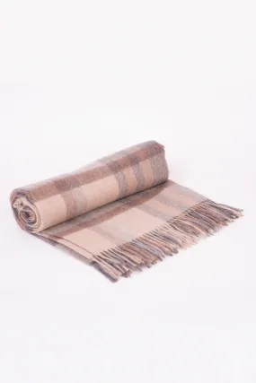 Lambswool Throw - Natural Tartan 2