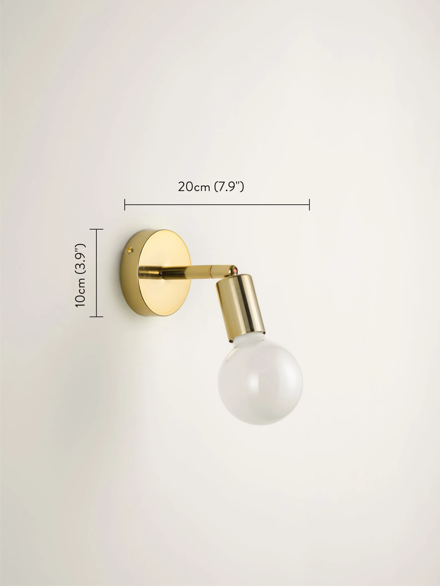 Lever - 1 light brass wall light