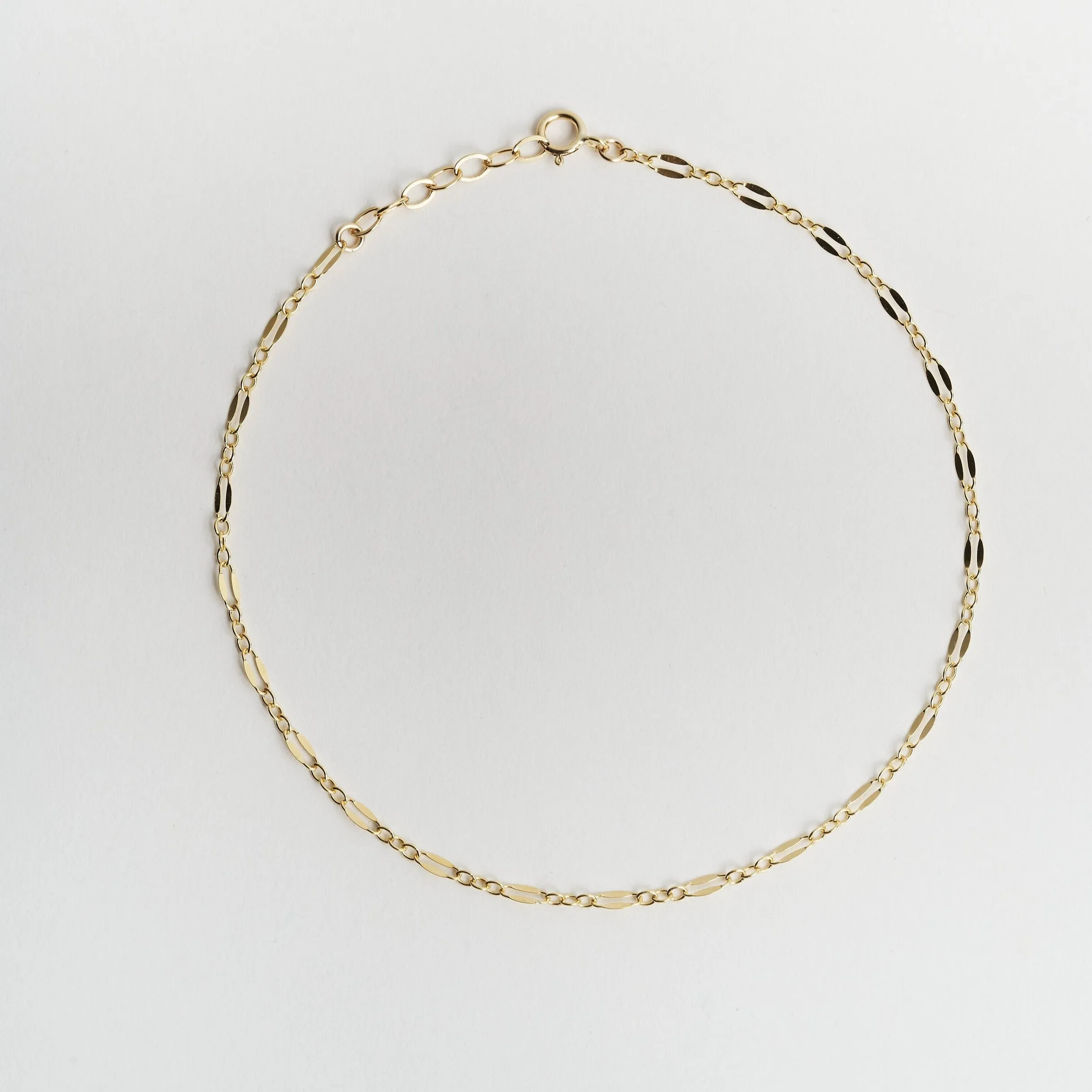 Luna Sequin Gold Chain Anklet